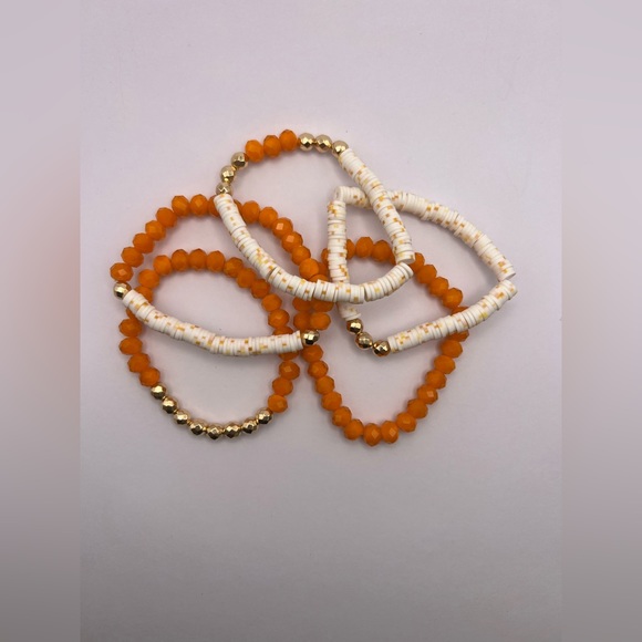 Colorful Boho Chic Stacked Bracelet Set of Ten- Summer Layered Bead Bracelets Se - Picture 8 of 13